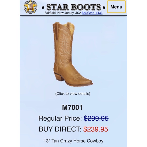 Men’s STAR Cowboy Boots - Picture 8 of 8